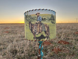 West Texas Cowboy in Color Lampshade