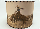Lampshade Vintage Cowgirl Bronc Rider