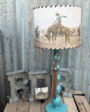 Lampshade Vintage Cowgirl Bronc Rider
