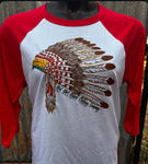 RDR Plains Headdress Baseball Tee