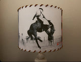 Sheridan Wyo Rodeo Lampshade Blue