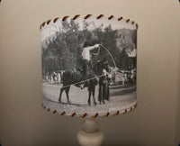 Sheridan Wyo Rodeo Lampshade Blue