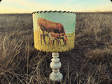 Longhorn Cow and Calf Pair Lampshade