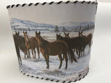 Lampshade Mares in Winter Pasture