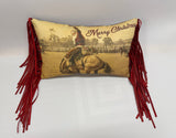 Pillow Vintage Santa Bronc Rider
