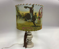 Vintage Bull Rider Lampshade XSmall 6 inch