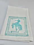 Bandana Bronc Dish Towel Turquoise