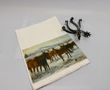 Dish Towel Mares in Winter Pasture