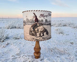 Lampshade Vintage Santa Bronc Rider