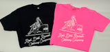 RDR Barrel Racing Tee Black with White Ink