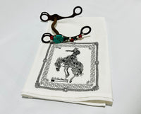 Bandana Bronc Dish Towel Black