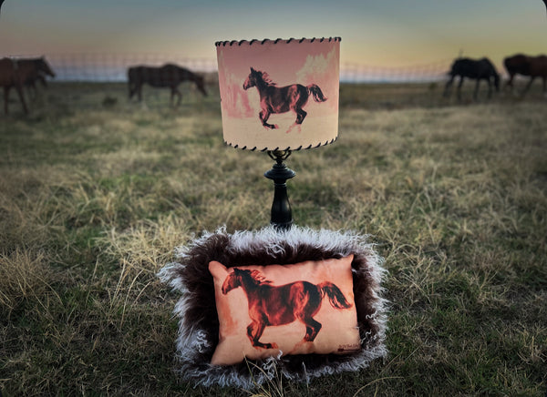 Wild Horse Orange Sherbet Lampshade