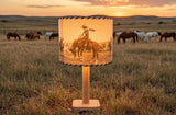 Lampshade Vintage Cowgirl Bronc Rider