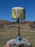 West Texas Cowboy in Color Lampshade