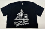 RDR Barrel Racing Tee Black with White Ink