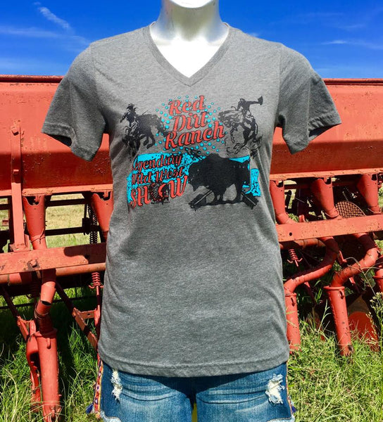 Wild West Show Premium V-Neck Deep Heather