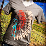 Southwest Headdress Unisex Fit Premium V-Neck