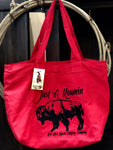 RDR Canvas Embroidered Zip Tote Red