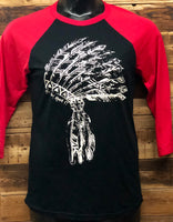 RDR Scout Headdress Baseball Tee