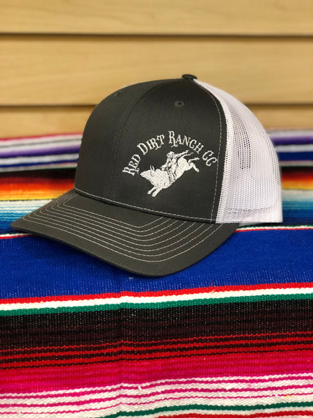 Bull Rider Charcoal/White Snapback