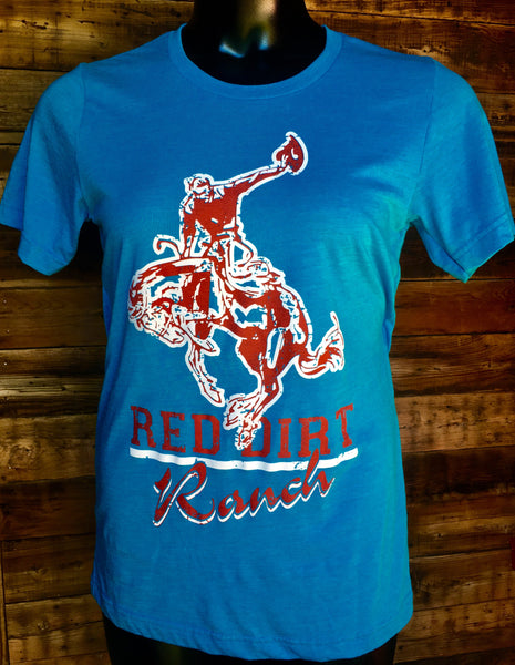 RDR University Bronc Turquoise Tee