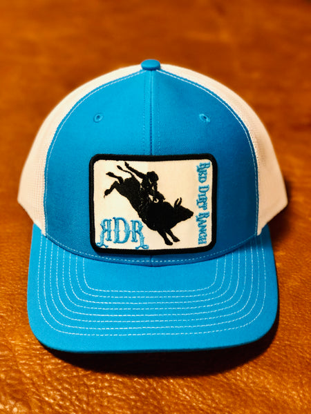 RDR Hat Neon Blue Bullrider Patch Richardson 112